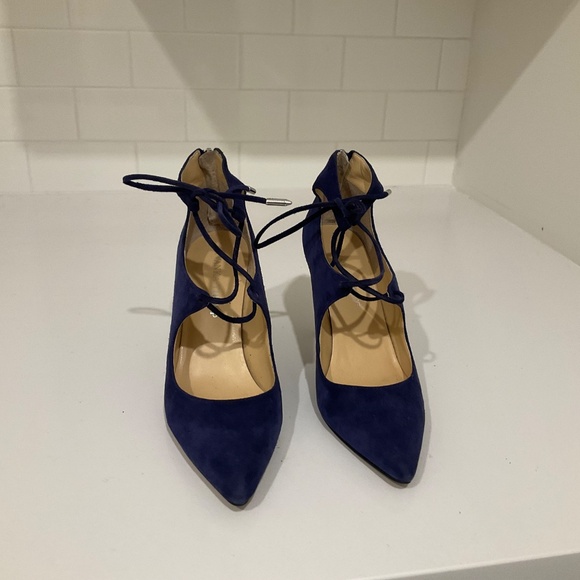 IvankaTrump suede tie lace heels - Picture 2 of 2